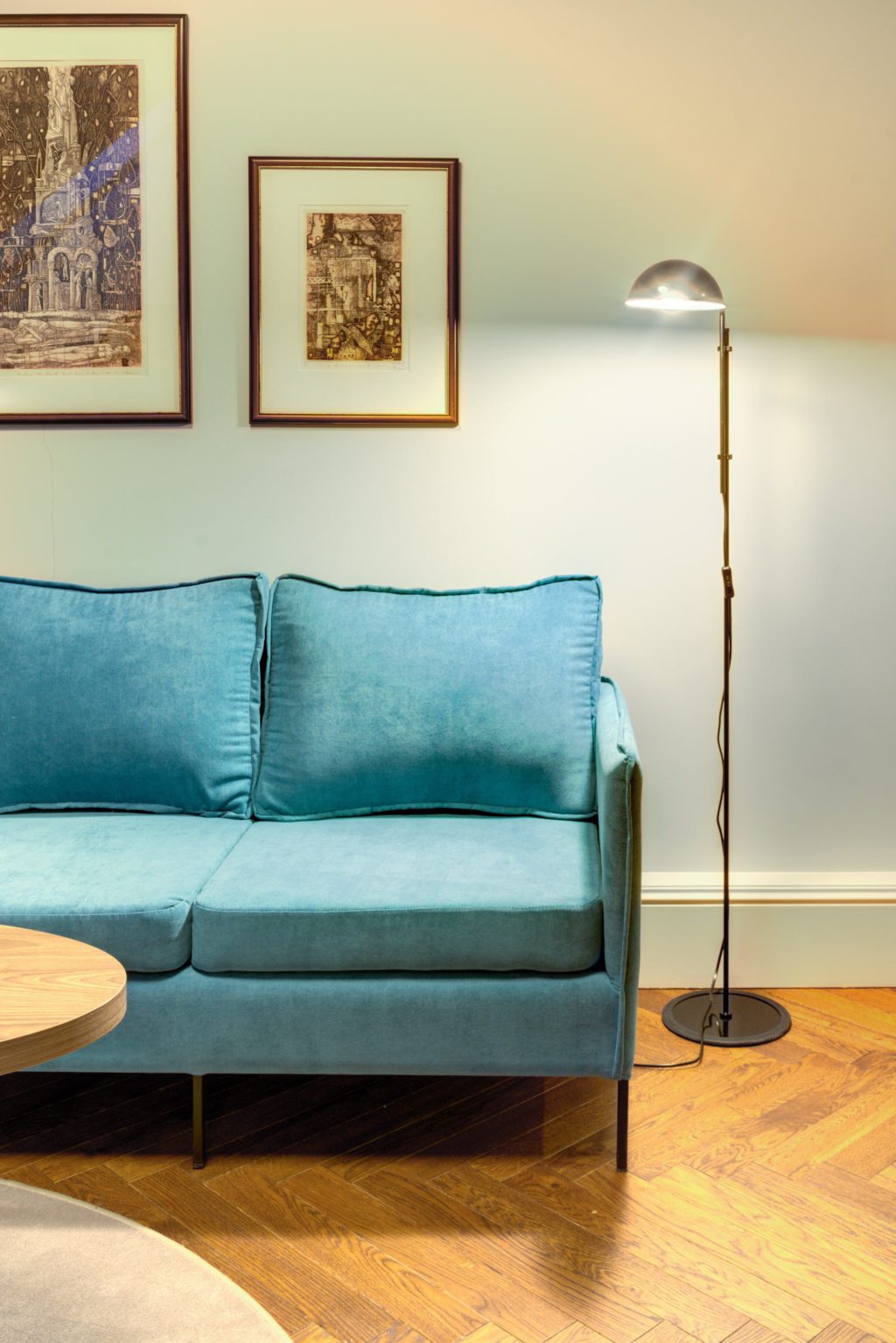 Hotel Vilnia - Blue Upholstered Couch
