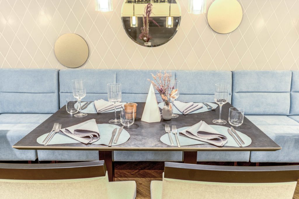 Restaurant Upe Pale Blue Upholstery Shot