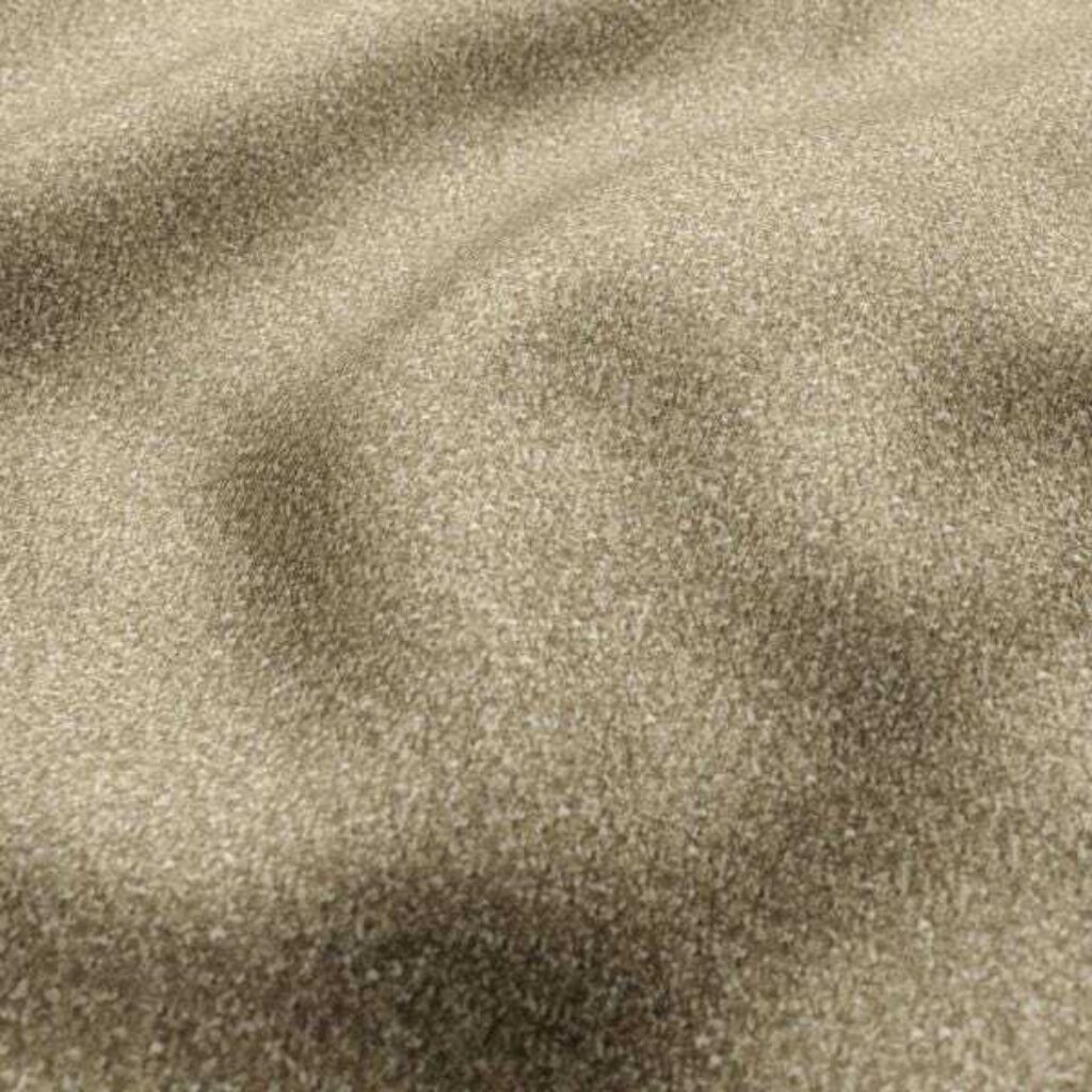 Close-up view of a luxurious sand-coloured velvet upholstery fabric, highlighting the design and texture of the upholstery material